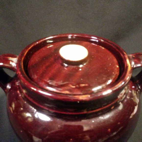 Dark Brown Ceramic Bean Pot USA - Picture 4 of 12